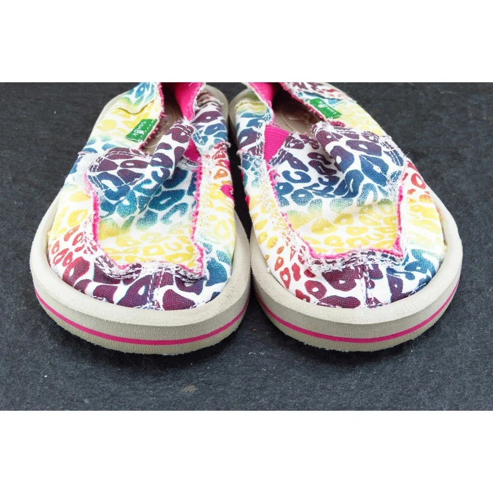 Sanuk‎ Toddler Girls 10 Medium Multicolor Loafer Fabric